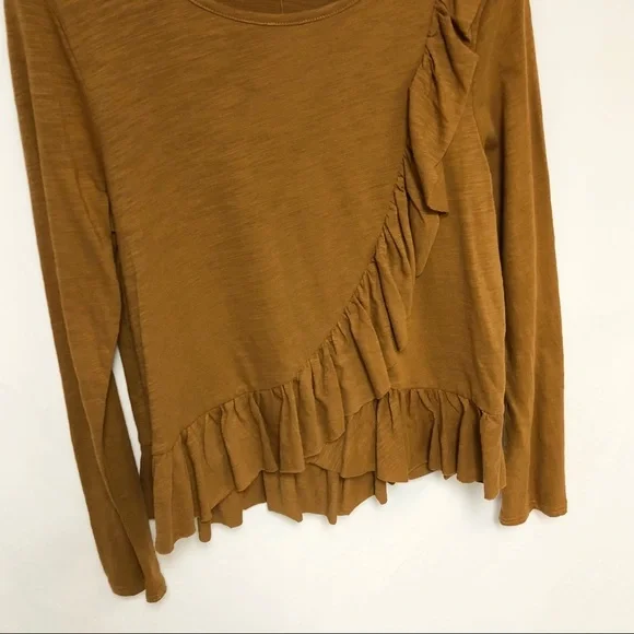 NWT Boutique LoveRiche Ruffle Long Sleeve Top Sz S - Picture 3 of 8